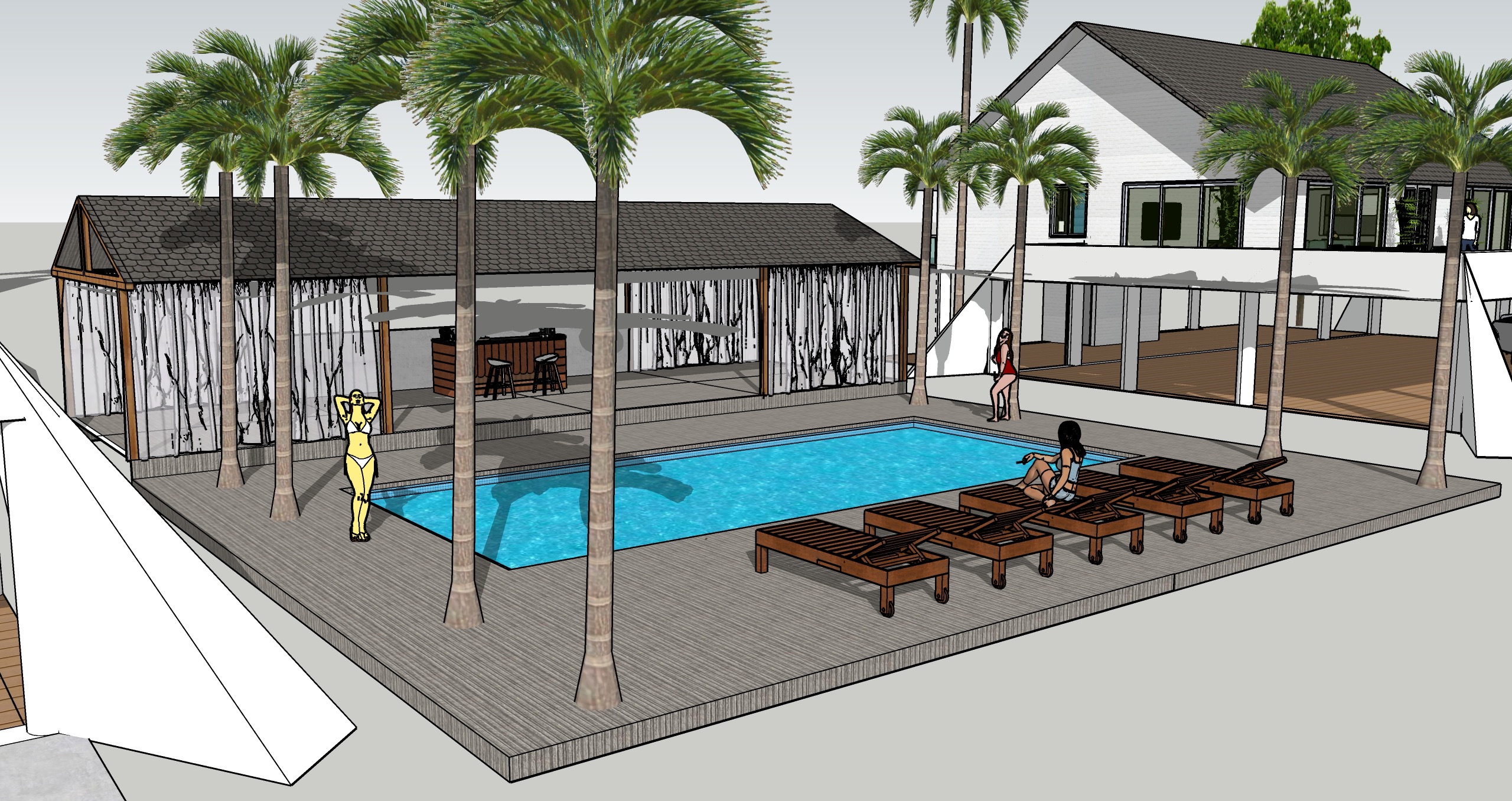 Stilt Twin Villa Pool Area